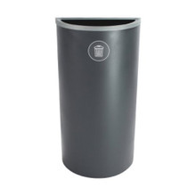 Spectrum 8 Gallon Black Steel Round Trash Can | Busch Systems