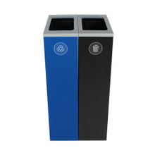 Spectrum Dual 20 Gallon Cube Trash Can & Recycle Bin | Busch Systems