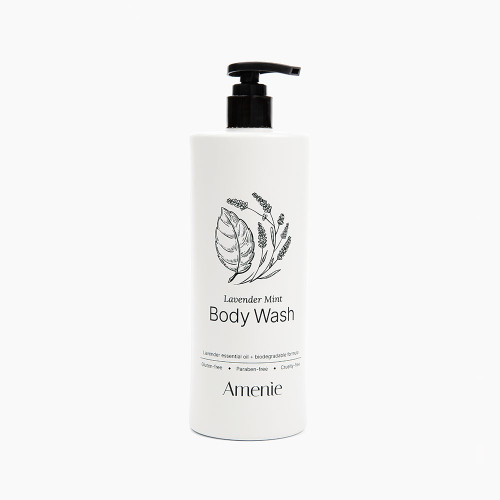 Amenie Lavender Mint Body Wash, 16.2 oz EcoLux Bottle