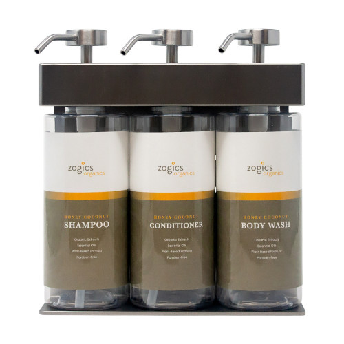 Zogics Honey Coconut SOLera Oval 3 Chamber Refillable Dispenser