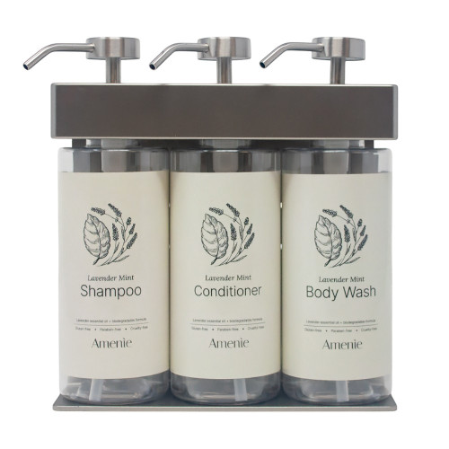 Amenie Lavender Mint SOLera Oval 3 Chamber Refillable Dispenser