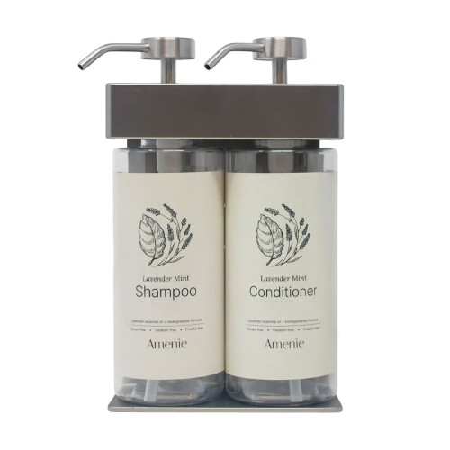 Amenie Lavender Mint SOLera Oval 2 Chamber Refillable Dispenser