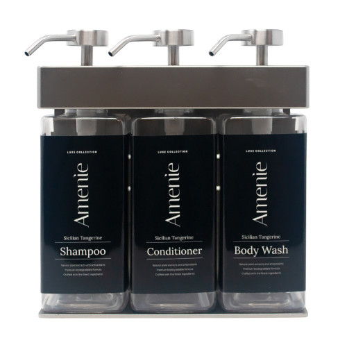 Amenie Sicilian Tangerine SOLera Rectangle 3 Chamber Refillable Dispenser