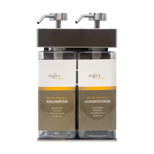 Zogics Honey Coconut SOLera Rectangle 2 Chamber Refillable Dispenser