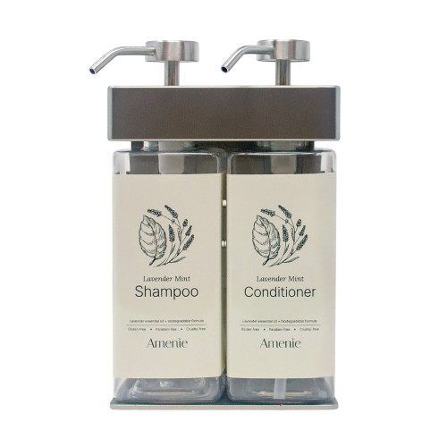 Amenie Lavender Mint SOLera Rectangle 2 Chamber Refillable Dispenser