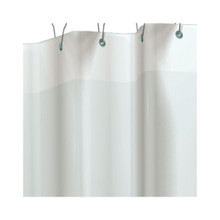 Vinyl Locker Room Shower Curtain, White