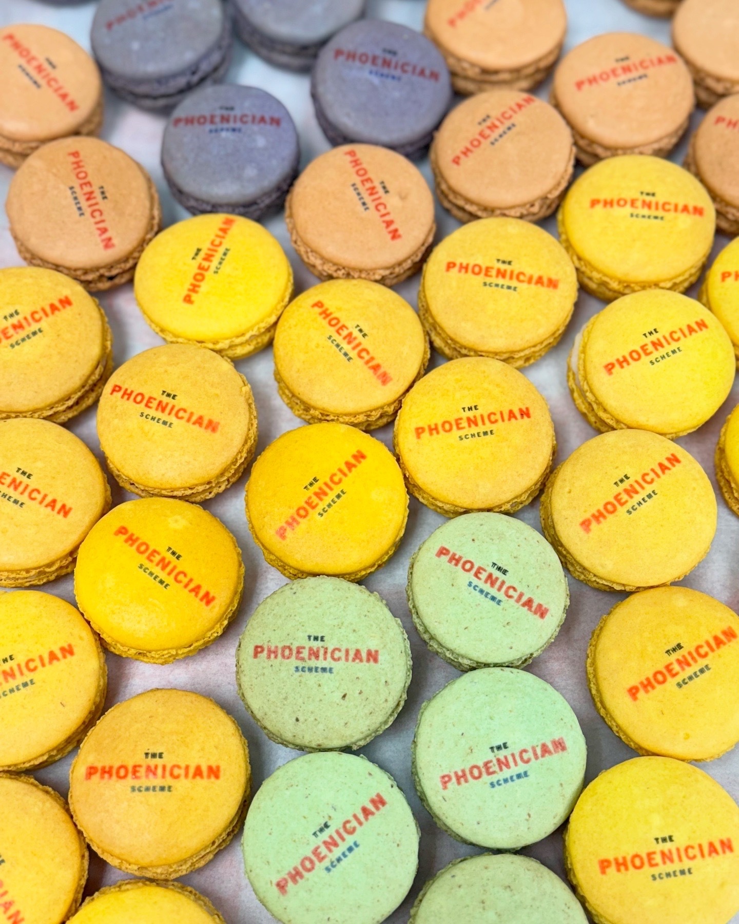 Custom Printed The Phoenician Scheme Macarons