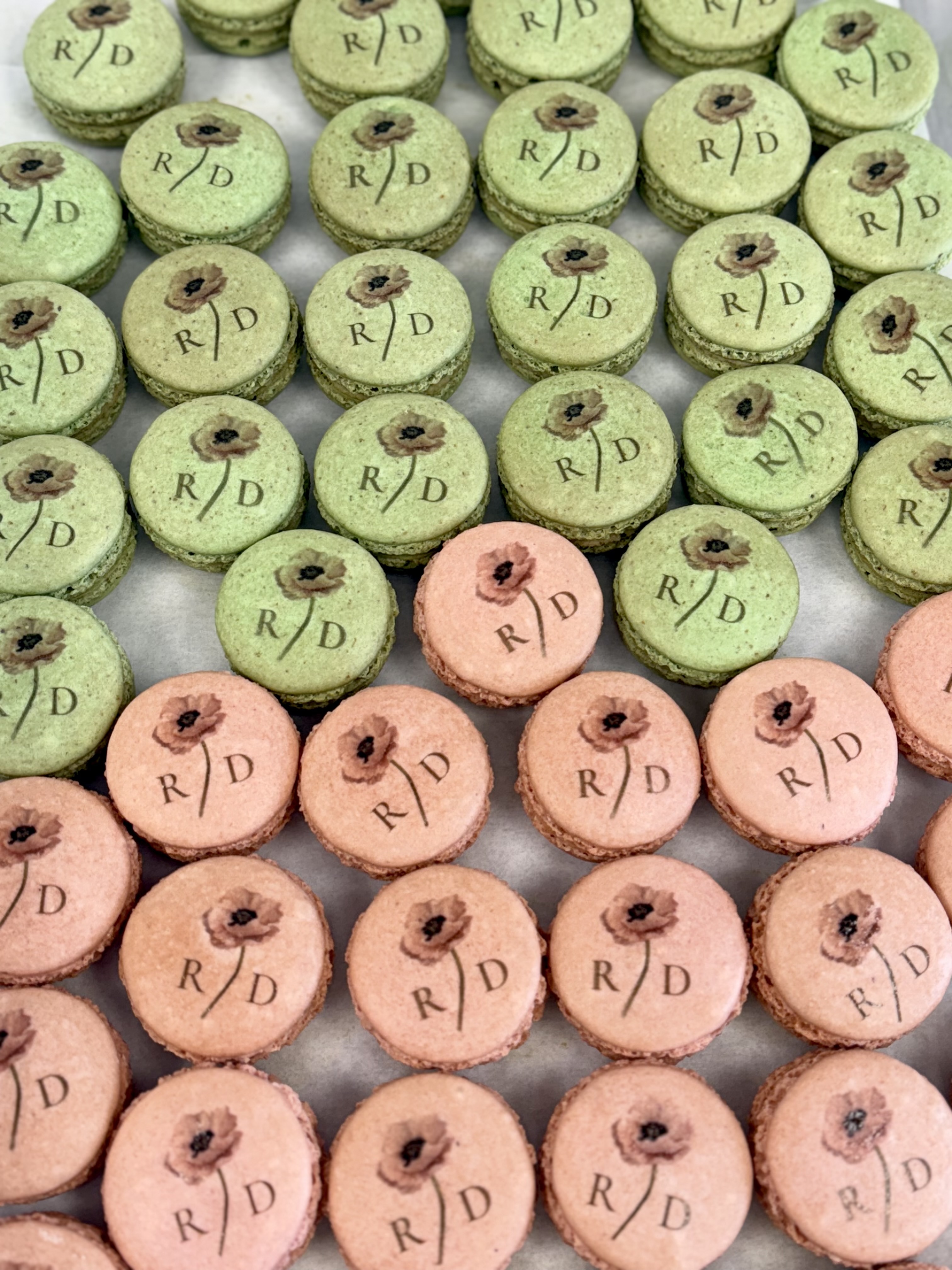 Custom Printed Bridal Shower Macarons