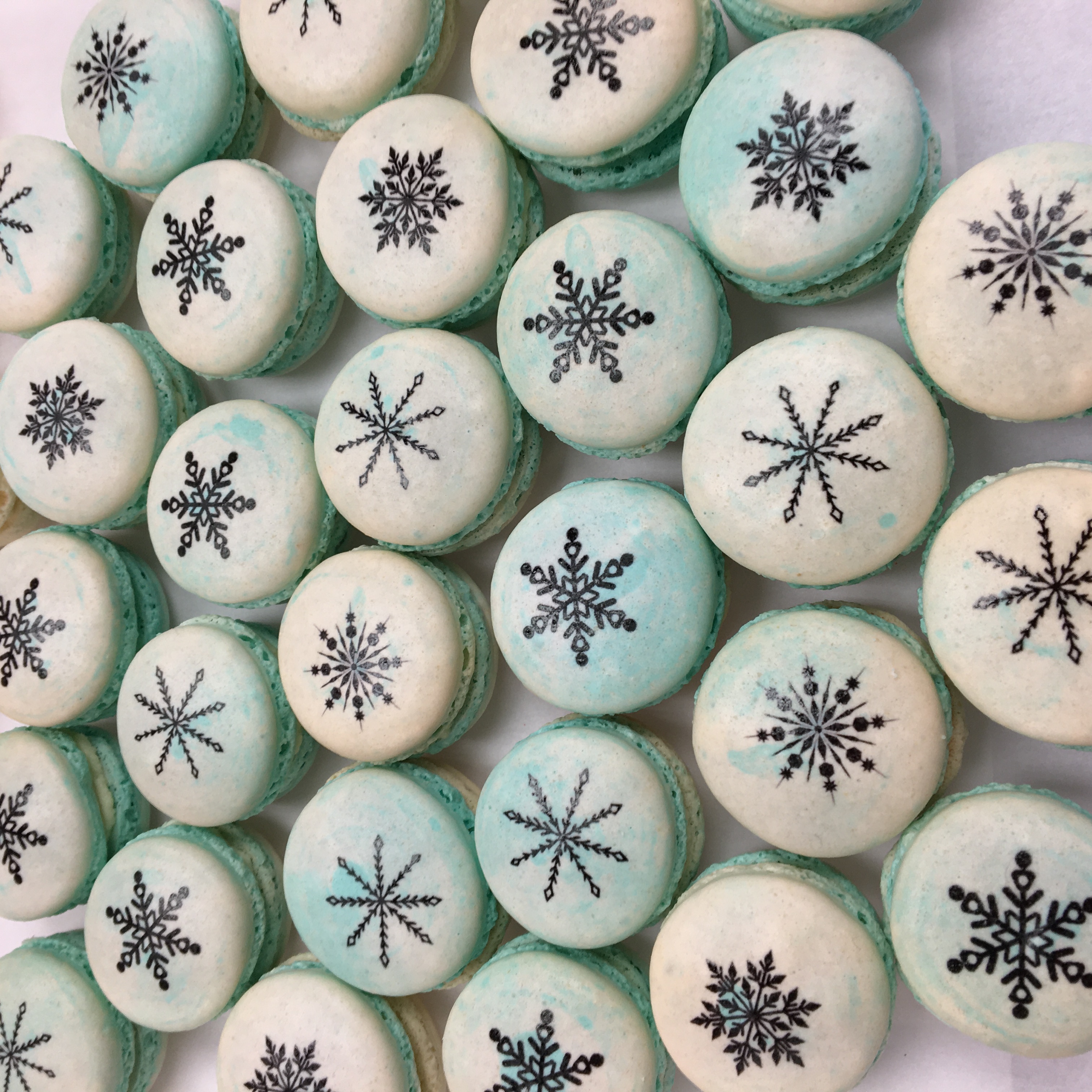 Winter Macarons