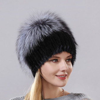 New Style Hot Sale Winter Warm Real Mink Fur Cap For Women