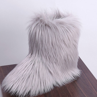 SWONCO Furry Snow Boots Women boots