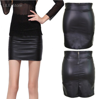 , black zipper women's skirt