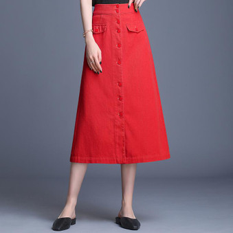  A WORD Skirt RED BLACK
