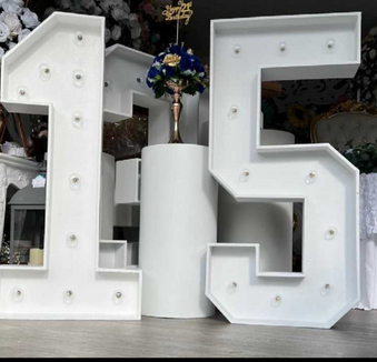 4 ft Number 15 lighted marquee numbers