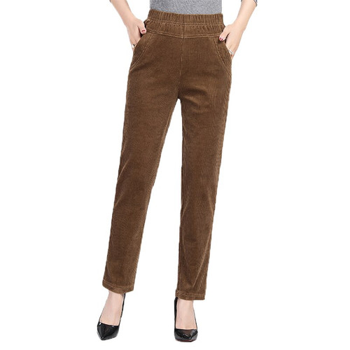 Straight Trousers High Elastic Waist Bottoms Plus Size