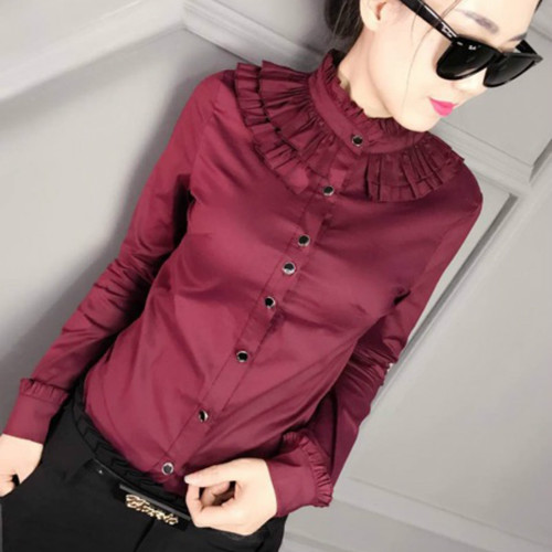 miss beauty Ruffles Cotton Blouses