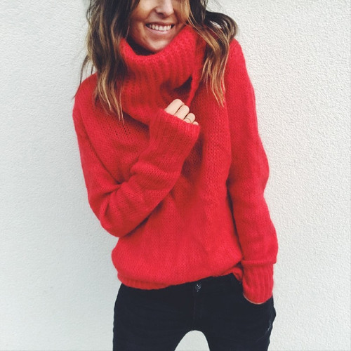kenny jacks Red Turtleneck Sweater