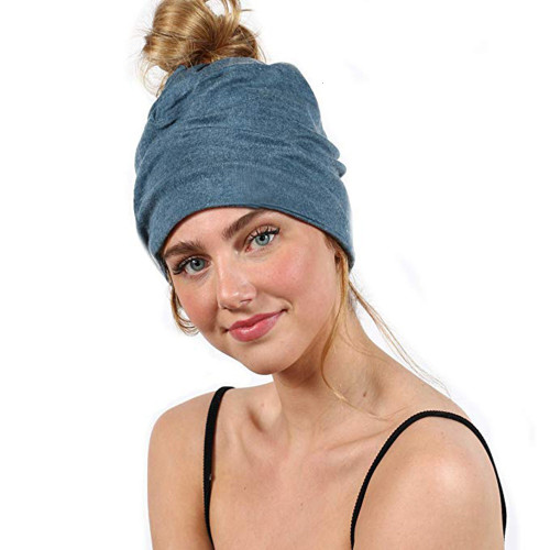 Ponytail Beanie Winter Hats For Running Sport