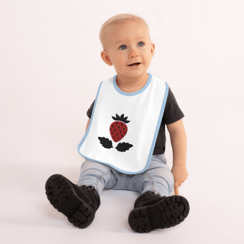 Copy of kjs Embroidered Baby Bib