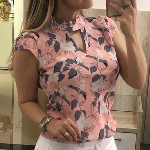  Mujer Vintage Pink Blouse