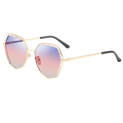 Gradient Irregular Transparent Sun Glasses
