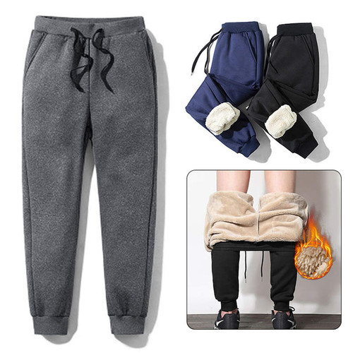 Mens Thick Fleece Thermal Trousers 