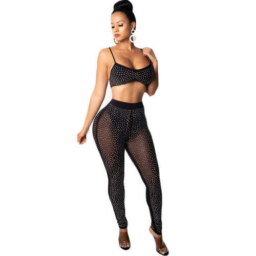 Sexy Sparkly Rhinestone Two Piece  2 match