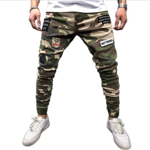 K J Quality men's  Denim fashion  stone jeans+
