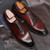 Men leather shoes business dress suit shoes