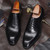 Men leather shoes business dress suit shoes