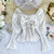 Romantic Pink Shining  Puff Sleeve