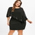 sequins stitching large size women's dress