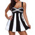Swimsuit Women Striped Ruffle