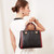 Qiwang Black Leather Handbag