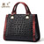 Qiwang Black Leather Handbag
