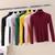 Elastic Solid Jumper Fall Winter Soft Tops