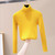 Elastic Solid Jumper Fall Winter Soft Tops