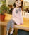 bow+striped leggings 2pcs