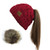  Ponytail Hair Ball Knit Dual-use Cap