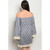 Womens Stripes Floral Plus Size Dress