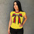  Multicolored Spot Shot Sleeve TOPS