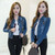 Jean Jacket Bomber Denim Coat Tattered#3