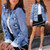  Blue Leisure Denim Jacket Women
