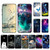  Phone Case 2018 TPU Black Soft Silicone Case FIG-LX1 Back Flowers