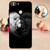  Phone Case 2018 TPU Black Soft Silicone Case FIG-LX1 Back Flowers