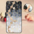  Phone Case 2018 TPU Black Soft Silicone Case FIG-LX1 Back Flowers