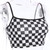 Women Black And White Plaid Camisole Fashion