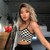 Women Black And White Plaid Camisole Fashion