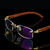 Rimless Wooden Gold Glasses 