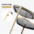 Gradient Irregular Transparent Sun Glasses